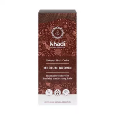 Khadi -  Khadi Henna naturalna - Średni brąz, 100 g 